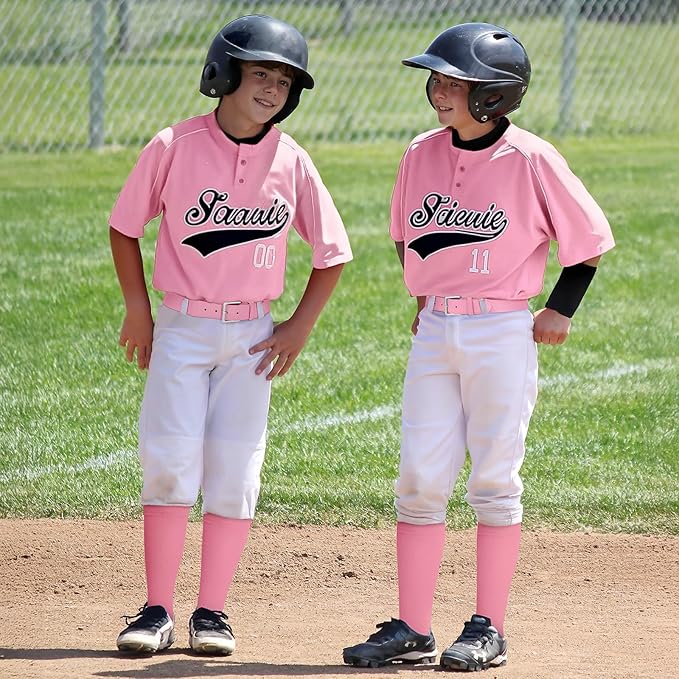 Baseball Socks and Belt for Youth Adult Softball Socks Combo Elastic Waist Belt for Men Kids Boys Girls Women JASGOOD
