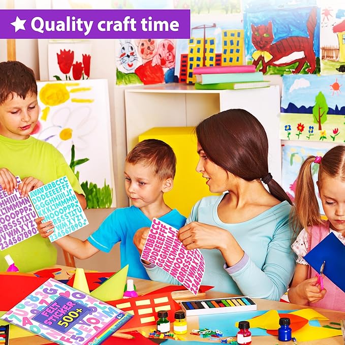 KRAFUN Felt Sticker Kit for Beginner Young Girls and Kids Arts & Crafts - Image 6