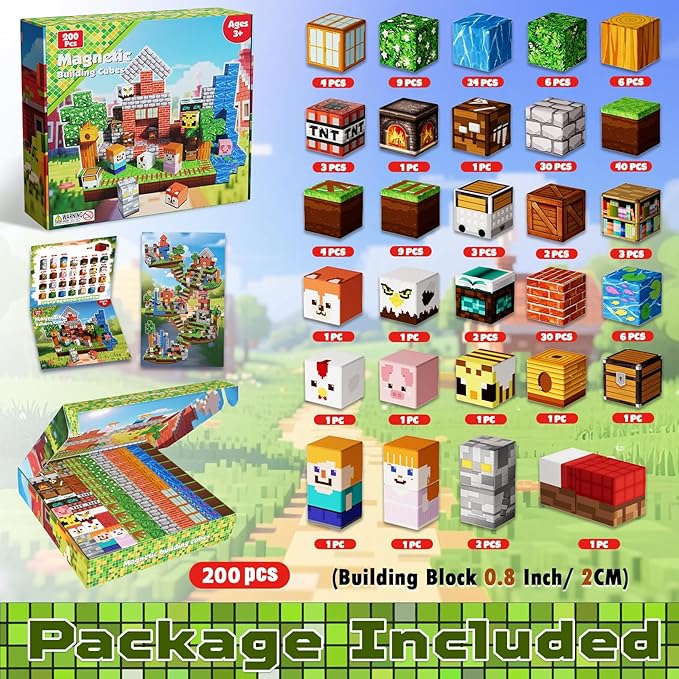200PCS Magnetic Blocks - Image 2
