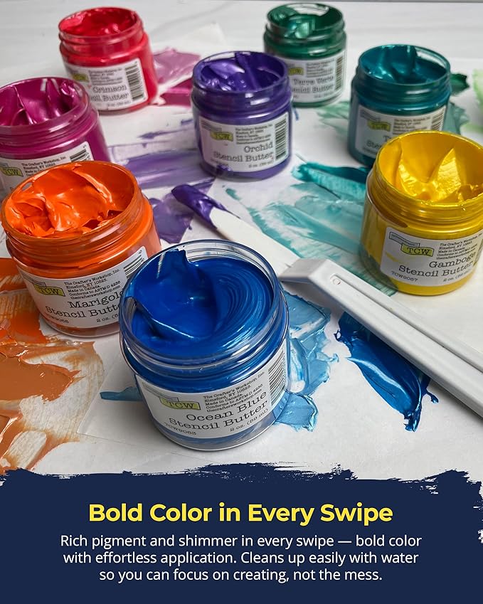 The Crafter's Workshop Stencil Butter Medium, Easy-to-Spread, Adds Shimmer - Image 5