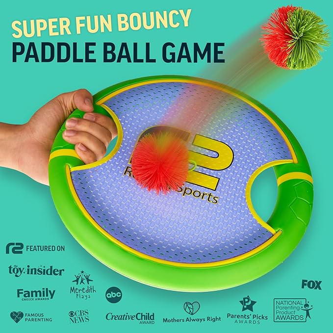 Fun Bouncy Paddle & Stringy Ball Toss & Catch Game - Image 2