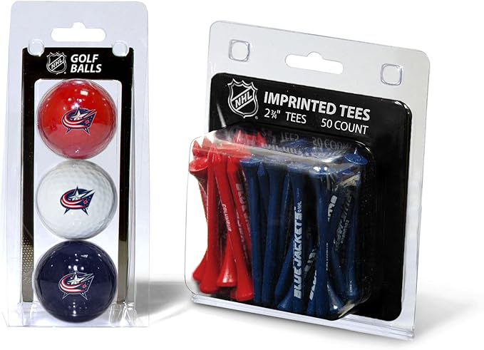 Team Golf NHL Philadelphia Flyers 3 Golf Balls and 50 Golf Tees Logo Imprinted Golf Balls (3 Count) & 2-3/4" Regulation Golf Tees (50 Count), Multi Colored