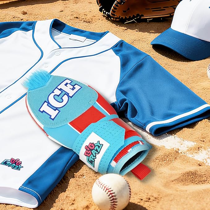 Big Crazy Baseball Sliding Mitt Youth and Adult, Drippy Drip Accessory, Flexible Breathable Durable, Funny Design Beer Bear Ice Cream Cow