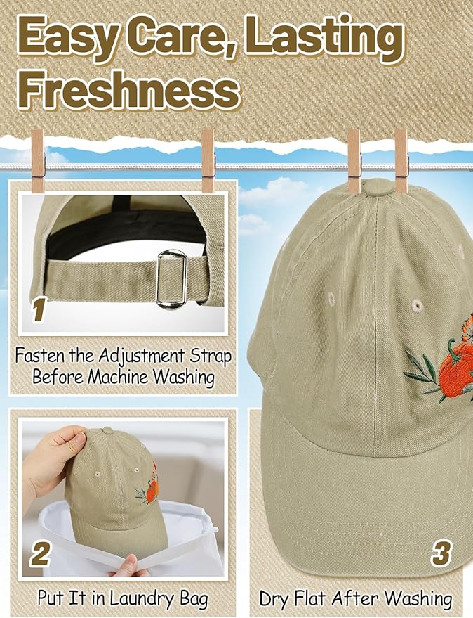 Biggun Trendy Embroidered Baseball Cap for Girls Women Men - Adjustable Soft Breathable Hats for Casual Wear