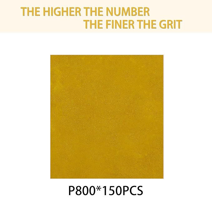 150PCS 800 Grit Gold Sanding Discs, 5-Inch 8-Hole Sandpaper - Image 2