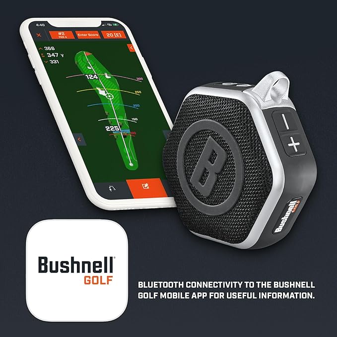 Bushnell Golf Wingman Mini Bluetooth Speaker with GPS Black