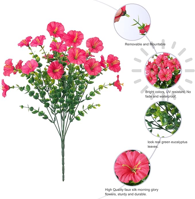 Fake Plants Artificial Flowers for Outdoor Outside Summer Decoration, 12 - Image 7
