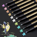 Betem Metallic Paint Markers, 10 Colors Acrylic Paint Metallic Markers by BetemArtWorld