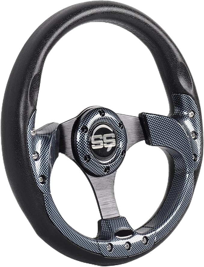 Golf Cart Steering Wheel 12.5 inch Universal for Club Car DS Precedent Tempo EZGO RXV TXT Yamaha