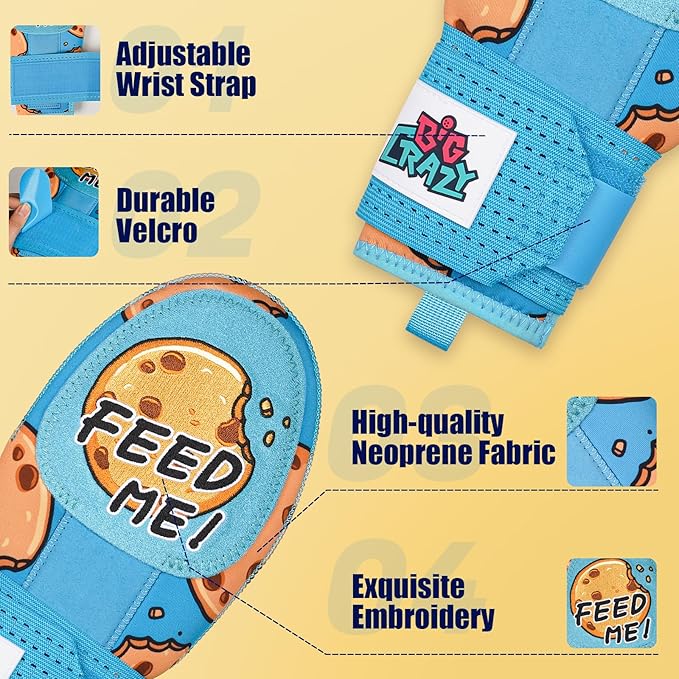 Big Crazy Baseball Sliding Mitt for Youth Sliding Mitt Glove Universal Left/Right Hand Drippy Drip Accessory Pizza Cookies