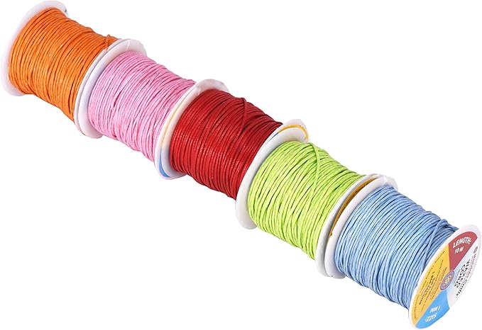 Mandala Crafts 1mm 273 Yards Assorted Cotton Waxed Cord - Image 6