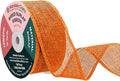 Mandala Crafts Orange Burlap Wired Ribbon 1.5 Inches Wide Jute Ribbons by MandalaCrafts