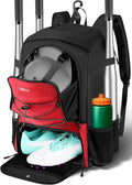 COMECOI Baseball Bag, Baseball Backpack with Helmet Shoes Bag for Youth, Adult, Lightweight Softball Bag with Fence Hook Hold TBall Bat, Baseball Glove, Helmet, Caps, All Gear