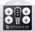 Team Golf NFL Regulation Size Golf Balls (4 Count) & Divot Tool with Removable Double-Sided Magnetic Marker