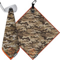 Ghost Golf Magnetic Towel (Greenside) - Premium Ultra-Absorbent Microfiber Golf Towel with Magnet for Golf Carts or Clubs - 18" x 18" Golfing Gear - Waffle Weave Pattern (Desert Camo)