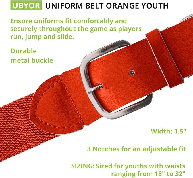 Champion Sports Baseball & Softball Belt – Stretch Fit Uniform Belt for Youth & Adult Players, Multiple Colors
