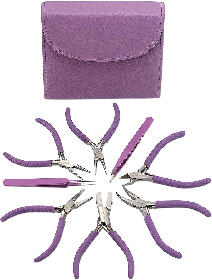 The Beadsmith Fashion Color Pliers – Set of 8 Slimline Color-Coordinated Tools by TheBeadsmith