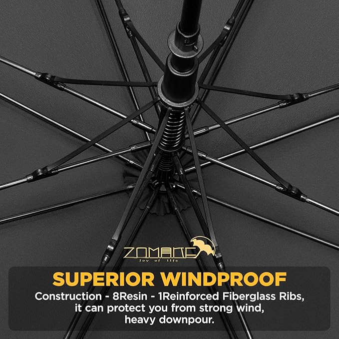 ZOMAKE Golf Umbrella Windproof, Extra Large Oversized Heavy Duty Double Canopy for Rain, Sports Games & Push Cart(51/54/62/68/72Inch)