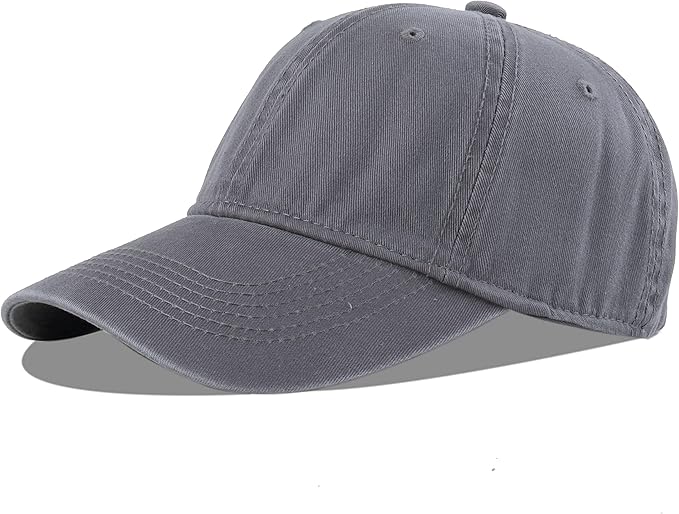 LANGZHEN Unisex Baseball Cap 100% Cotton Fits Men Women Washed Denim Adjustable Dad Hat