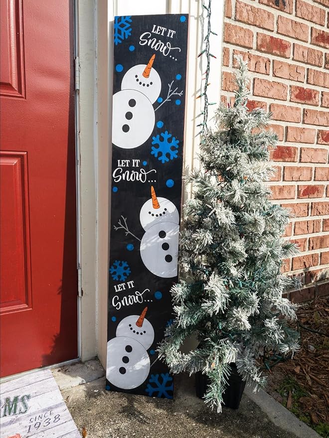 Christmas Stencils for Painting on Wood 35.4" Large Believe Let it Snow Stencil - Image 7