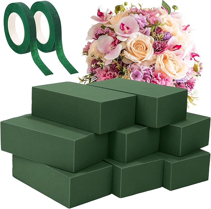 Aneco 8 Pieces Floral Foam Blocks by Aneco