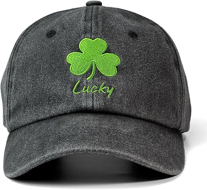 St Patricks Day hat Green Baseball Cap Shamrock Embroidered for man Women Funny