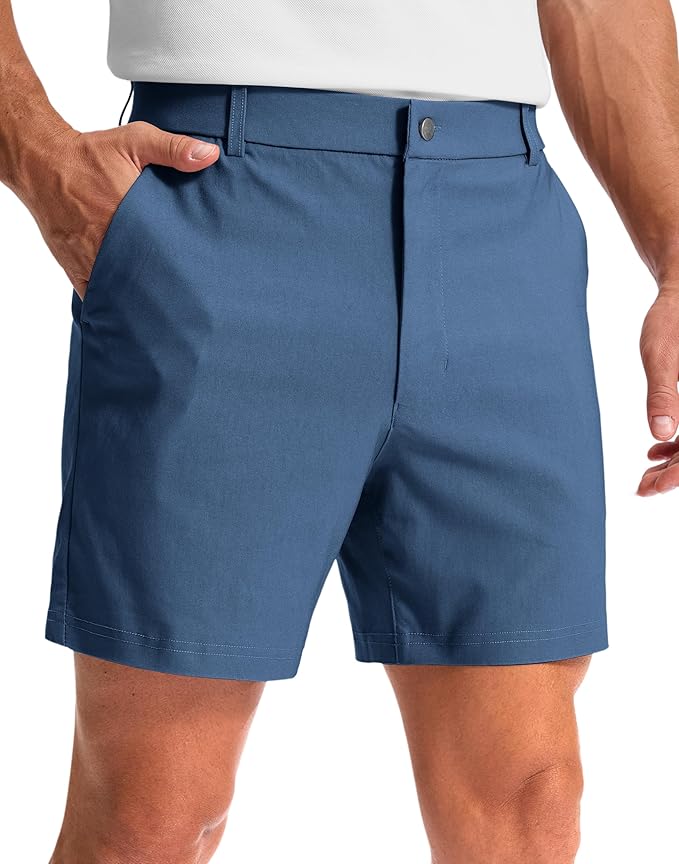 G Gradual Men's Golf Dress Shorts 5"/ 7"/ 9" Stretch Casual Work Flat Front Shorts for Men with 3 Pockets Quick Dry