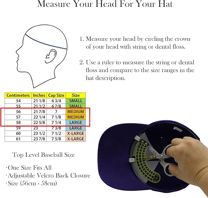 Top Level Baseball Cap Men Women - Classic Adjustable Plain Hat