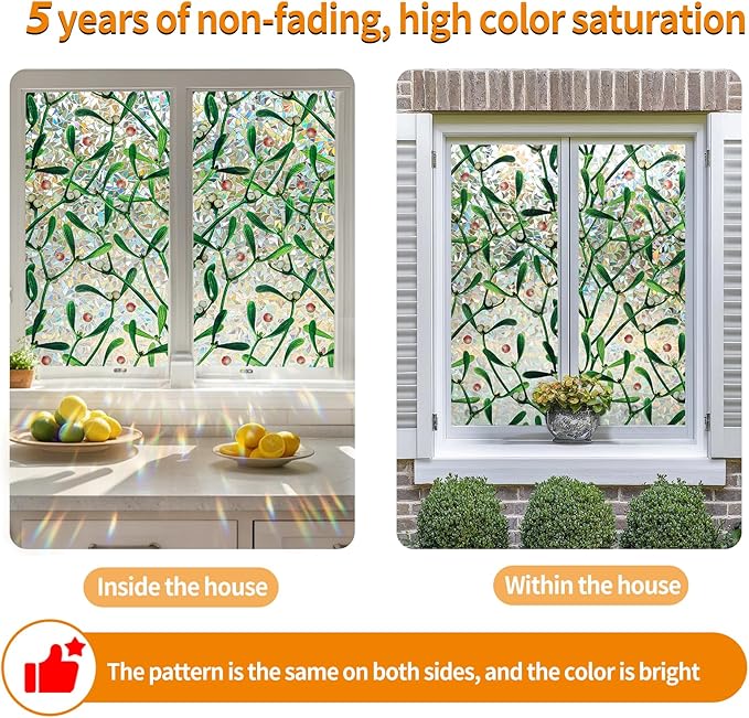 Window Privacy Film Stain Glass Window Film Rainbow Window Film Window clings - Image 3