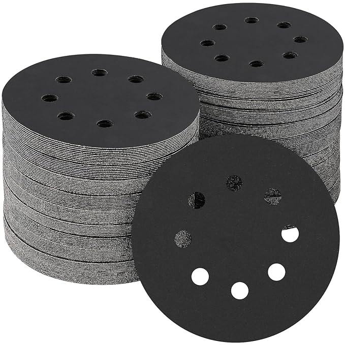 100PCS 5 inch Silicon Carbide Sanding Discs 600 Grit, Wet Dry Orbital 5 Sander by POTUINOM