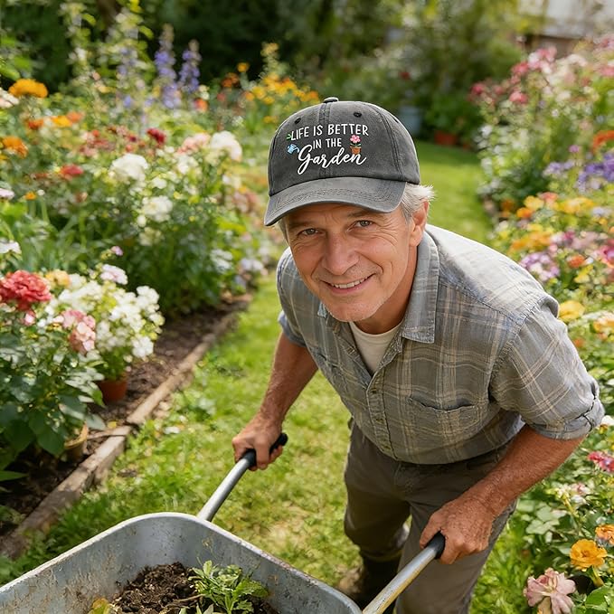 Gardening Gifts for Women, Gardening Hat, Mothers Day Plant Gift for Mom Grandma, Adjustable Embroidered Baseball Cap