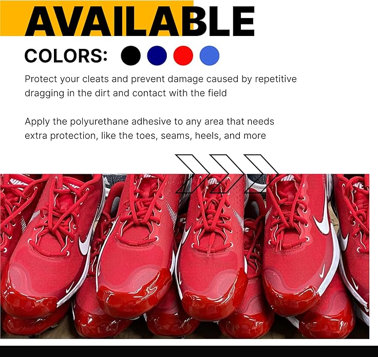 Pro Cleat Saver Adhesive, Softball & Baseball Cleat Cover Toe Protectors Shoes & Cleats - Waterproof Protective Layer & Shoe