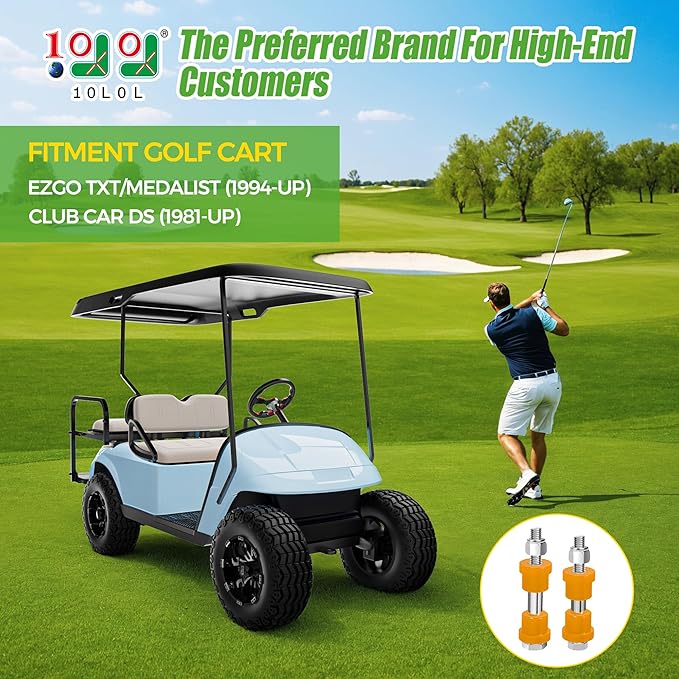 10L0L Golf Cart Rear Spring Bushing Kit for EZGO TXT & Medalist 1994-up, Club Car DS 1981-up