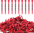 Vinsot 1000 Pcs Golf Tees Bulk 3-1/4 '' Wooden Bamboo Tees Decoration for Men Women Clubs Golf Ball Theme Party Accessories School Supplies(Red Black,Stripe)