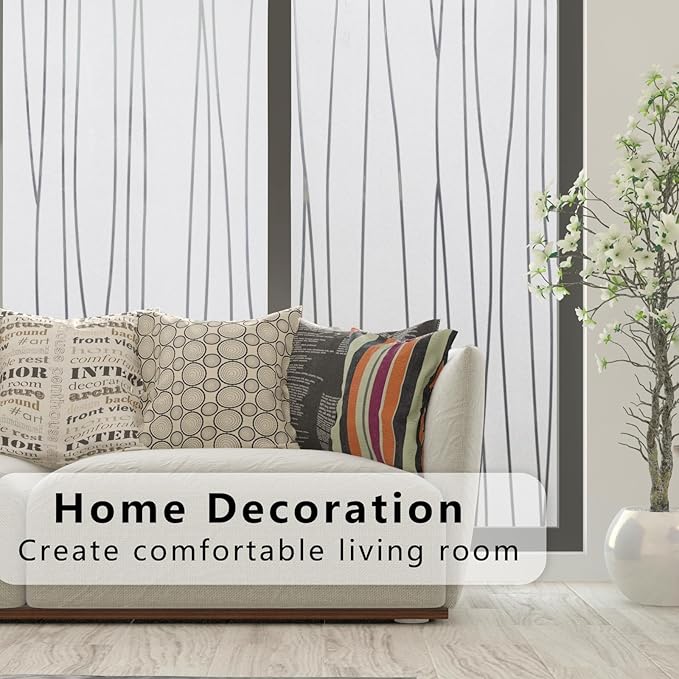 Finnez Window Privacy Film Decorative Frosted Window Cling Privacy Film - Image 3