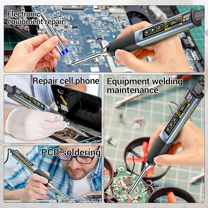 Soldering Iron Kit, Portable Corded Soldering Iron 95W 3S Fast Heating 212-842℉ - Image 7