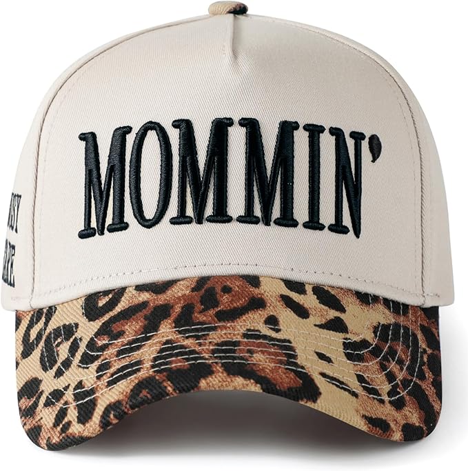 Mommin Trucker Hat, Mothers Day Gifts for Mom Wife, Vintage Two Tone Ponytail Baseball Cap, Adjustable Embroidered Hat