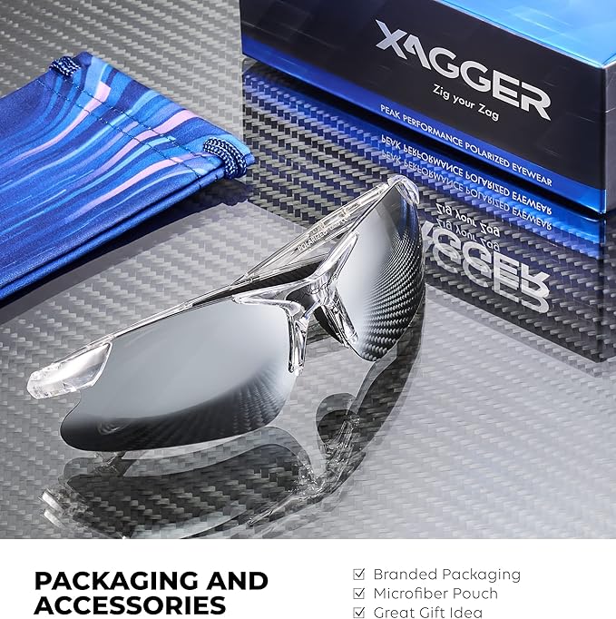 Xagger Kids Youth Polarized Sports Sunglasses for Boys Girls Baseball Softball Glasses TR90 Frame