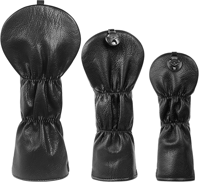 Craftsman Golf Skull Skeleton Black Golf Club Head Covers Headcover for Woods Driver and Hybrids Irons