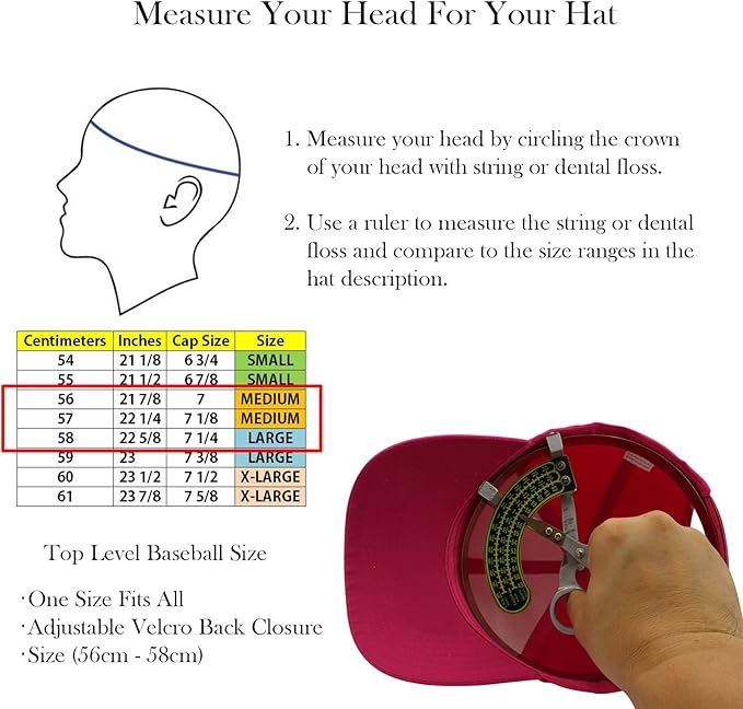 Top Level Baseball Cap Men Women - Classic Adjustable Plain Hat