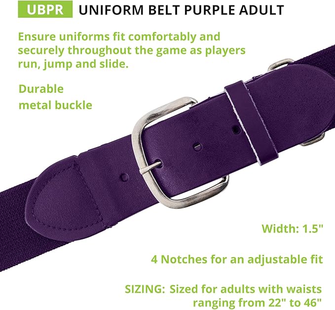 Champion Sports Baseball & Softball Belt – Stretch Fit Uniform Belt for Youth & Adult Players, Multiple Colors