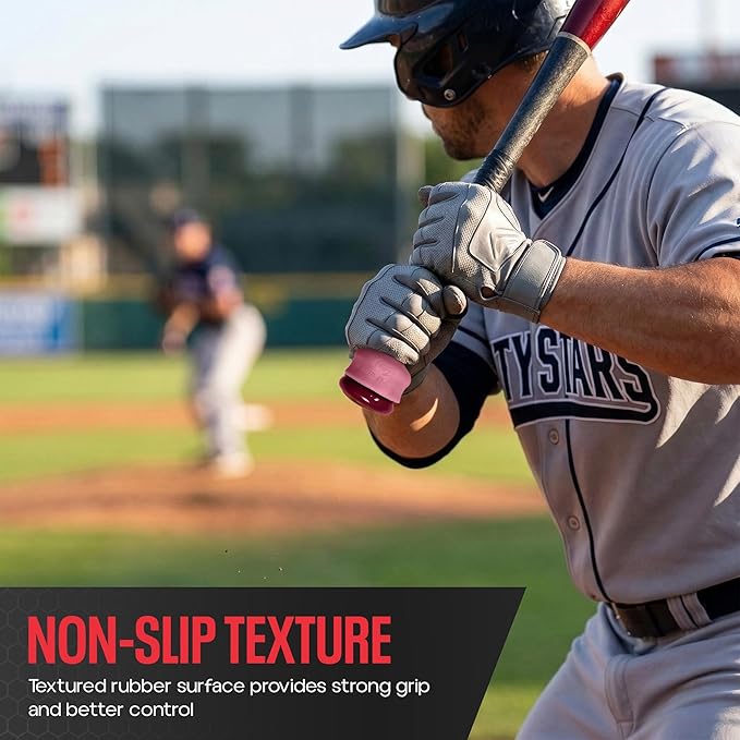 Grip-N-Rip Knob Stacker Choke-Up Ring for Baseball/Softball Bats Provides Choking Up Space & Relief from Bat Sting, Stackable for Custom Fit and Comfort