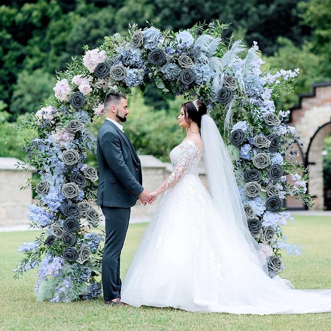 Artificial Flowers Foam Fake Roses 25pcs Series Blue Colors Roses - Image 7