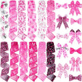 12 Rolls 60 Yards Breast Cancer Awareness Wired Edge Ribbon Pink Butterfly by Unknown