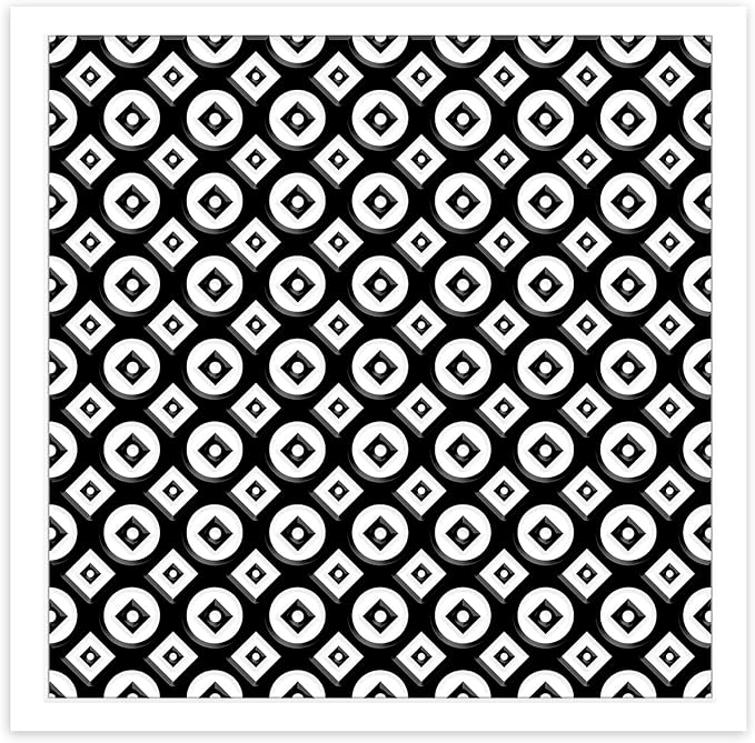 CHGCRAFT Circle Square Polymer Clay Texture Sheets Geometric Silicone Texture - Image 8