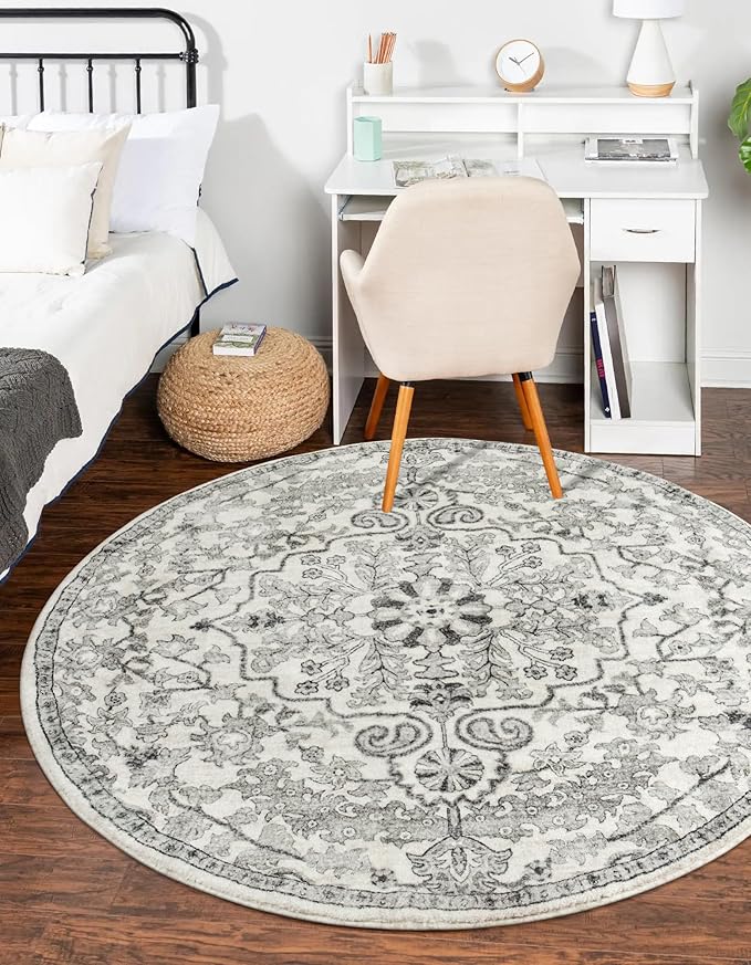 Lahome Round Rug 5'3"Ft, Soft Rugs - Image 3