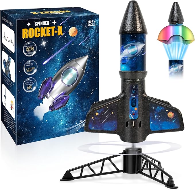 Rocket Launcher for Kids -200 Feet of Flight Altitude, Auto Electric Rocket Toys by VICHTOP