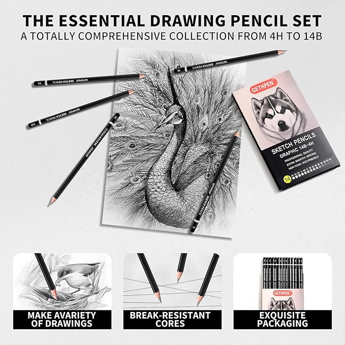 Professional Drawing Sketching Pencil Set - Image 5