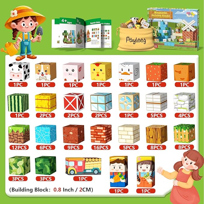 Magnetic Blocks Building Toys for Kids Ages 4-8 5-7 8-12 Year Old, Magnetic - Image 3