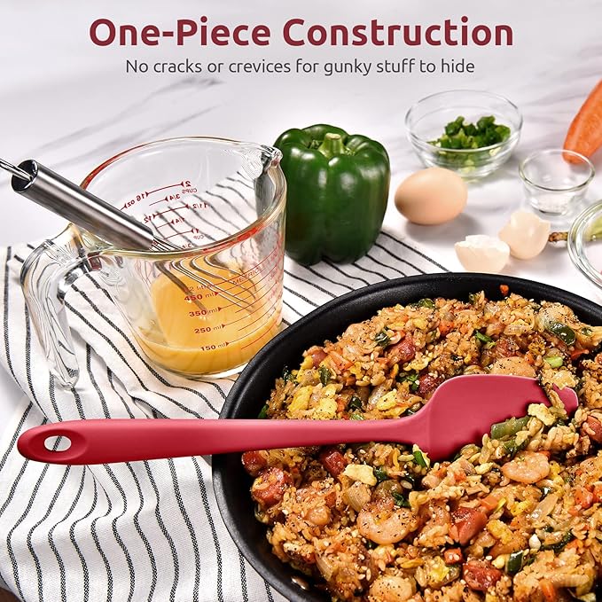Heat Resistant Silicone Spatula Set: U-Taste 600ºF High Temp Seamless Food - Image 8